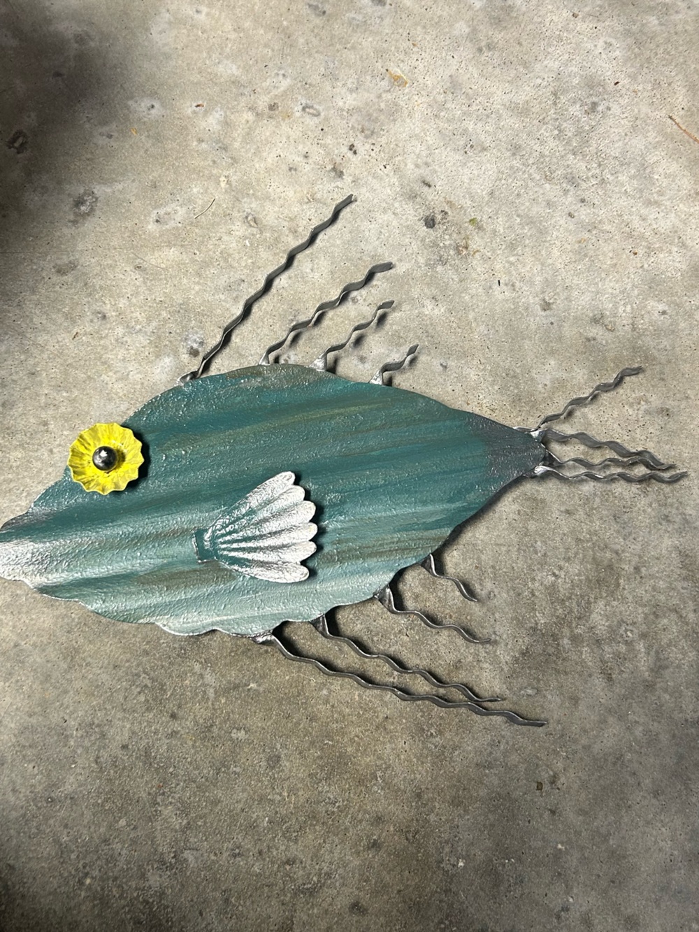 Painted Metal Fish Wall Decor hobby lobby